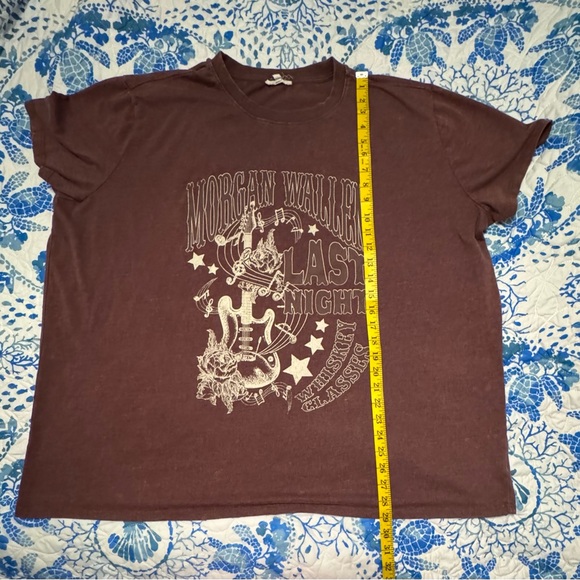 Maurices Morgan Wallen Maroon Heather Graphic Tee 2x - Short Sleeve - Picture 2 of 4